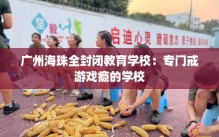 广州海珠全封闭教育学校：专门戒游戏瘾的学校