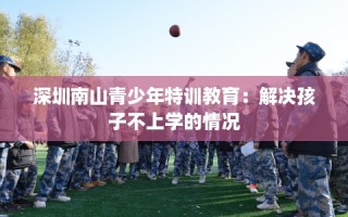 深圳南山青少年特训教育：解决孩子不上学的情况