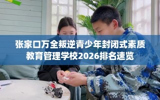 张家口万全叛逆青少年封闭式素质教育管理学校2026排名速览