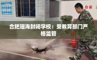 合肥瑶海封闭学校：受教育部门严格监管