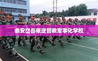 泰安岱岳叛逆管教军事化学校