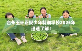 台州玉环正规少年特训学校2025年迅速了解！