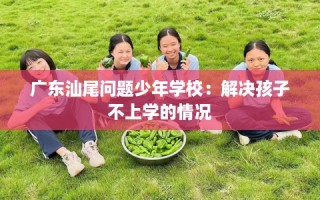 广东汕尾问题少年学校：解决孩子不上学的情况