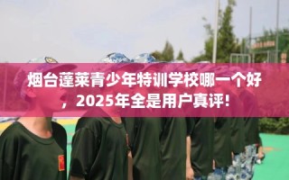 烟台蓬莱青少年特训学校哪一个好，2025年全是用户真评!
