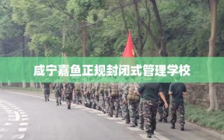 咸宁嘉鱼正规封闭式管理学校