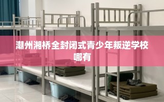 潮州湘桥全封闭式青少年叛逆学校哪有