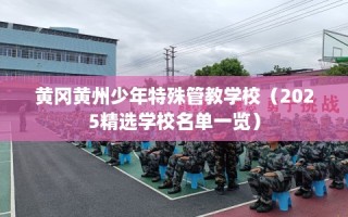 黄冈黄州少年特殊管教学校（2025精选学校名单一览）