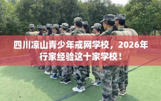 四川凉山青少年戒网学校，2026年行家经验这十家学校！