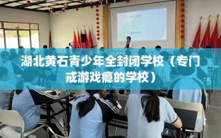 湖北黄石青少年全封闭学校（专门戒游戏瘾的学校）