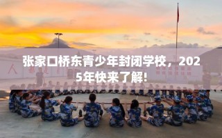 张家口桥东青少年封闭学校，2025年快来了解!