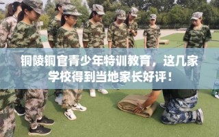 铜陵铜官青少年特训教育，这几家学校得到当地家长好评！