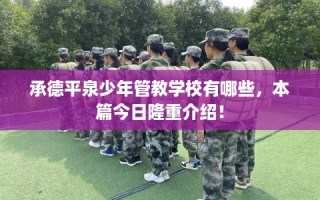 承德平泉少年管教学校有哪些，本篇今日隆重介绍！