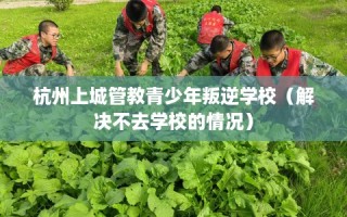 杭州上城管教青少年叛逆学校（解决不去学校的情况）
