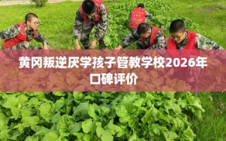 黄冈叛逆厌学孩子管教学校2026年口碑评价