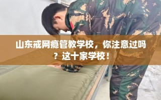 山东戒网瘾管教学校，你注意过吗？这十家学校！