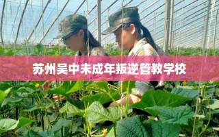 苏州吴中未成年叛逆管教学校