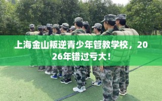 上海金山叛逆青少年管教学校，2026年错过亏大！