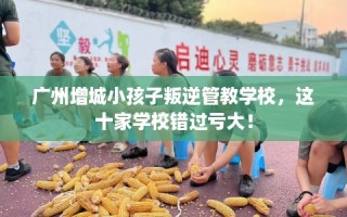 广州增城小孩子叛逆管教学校，这十家学校错过亏大！