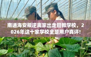 南通海安叛逆离家出走管教学校，2026年这十家学校全是用户真评!