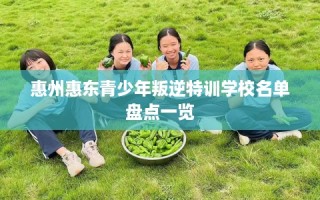惠州惠东青少年叛逆特训学校名单盘点一览
