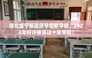 湖北咸宁叛逆厌学管教学校，2026年好评极高这十家学校！