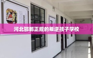 河北邯郸正规的叛逆孩子学校