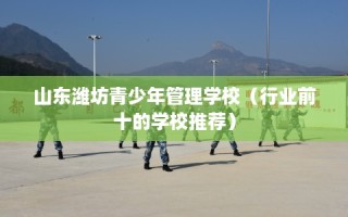 山东潍坊青少年管理学校（行业前十的学校推荐）