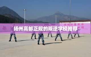 扬州高邮正规的叛逆学校推荐