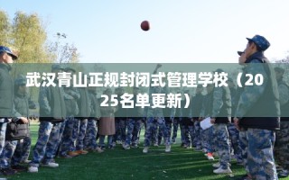 武汉青山正规封闭式管理学校（2025名单更新）