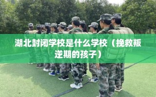 湖北封闭学校是什么学校（挽救叛逆期的孩子）