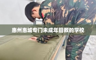 惠州惠城专门未成年管教的学校