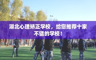 湖北心理矫正学校，给您推荐十家不错的学校！