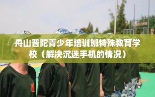 舟山普陀青少年培训班特殊教育学校（解决沉迷手机的情况）