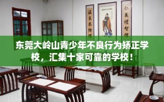 东莞大岭山青少年不良行为矫正学校，汇集十家可靠的学校！