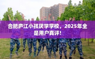 合肥庐江小孩厌学学校，2025年全是用户真评!