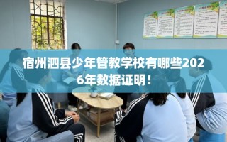 宿州泗县少年管教学校有哪些2026年数据证明！