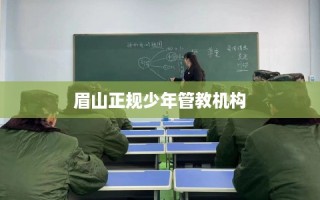 眉山正规少年管教机构