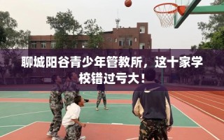 聊城阳谷青少年管教所，这十家学校错过亏大！