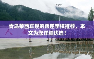 青岛莱西正规的叛逆学校推荐，本文为您详细优选！