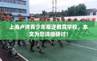 上海卢湾青少年叛逆教育学校，本文为您详细研讨！