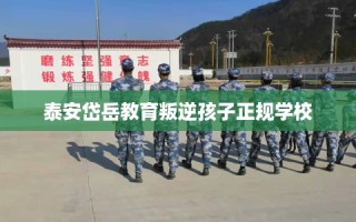 泰安岱岳教育叛逆孩子正规学校