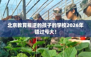 北京教育叛逆的孩子的学校2026年错过亏大！
