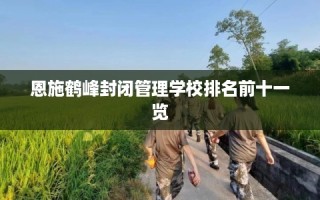 恩施鹤峰封闭管理学校排名前十一览