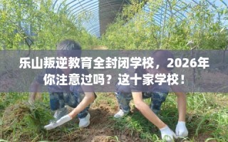 乐山叛逆教育全封闭学校，2026年你注意过吗？这十家学校！