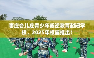 枣庄台儿庄青少年叛逆教育封闭学校，2025年权威推出！