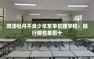 菏泽牡丹不良少年军事管理学校：排行榜名单前十