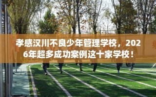 孝感汉川不良少年管理学校，2026年超多成功案例这十家学校！