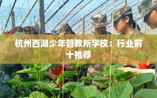 杭州西湖少年管教所学校：行业前十推荐