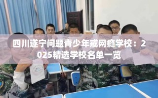 四川遂宁问题青少年戒网瘾学校：2025精选学校名单一览