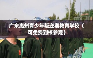 广东惠州青少年叛逆期教育学校（可免费到校参观）